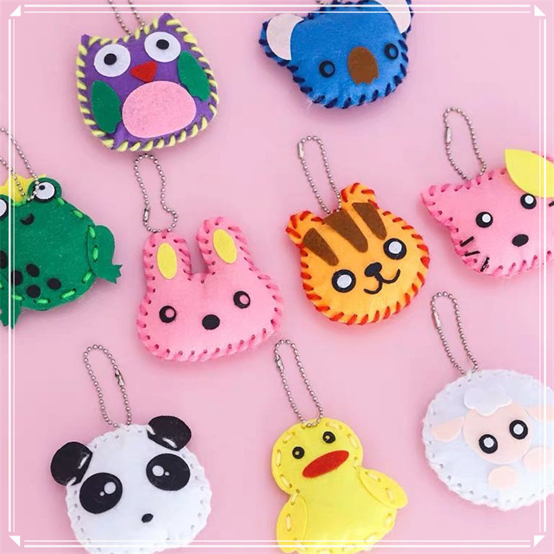 Art And Craft Nature - 5 ชิ้น/ล็อตเด็ก Handcraft ของเล่นผ้าไม่ทอการ์ตูนสัตว์ DIY Creative