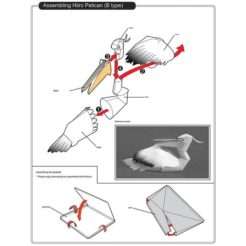 Dalmatian Pelican Origami Art  - Art And Craft Nature บทวิจารณ์และราคา