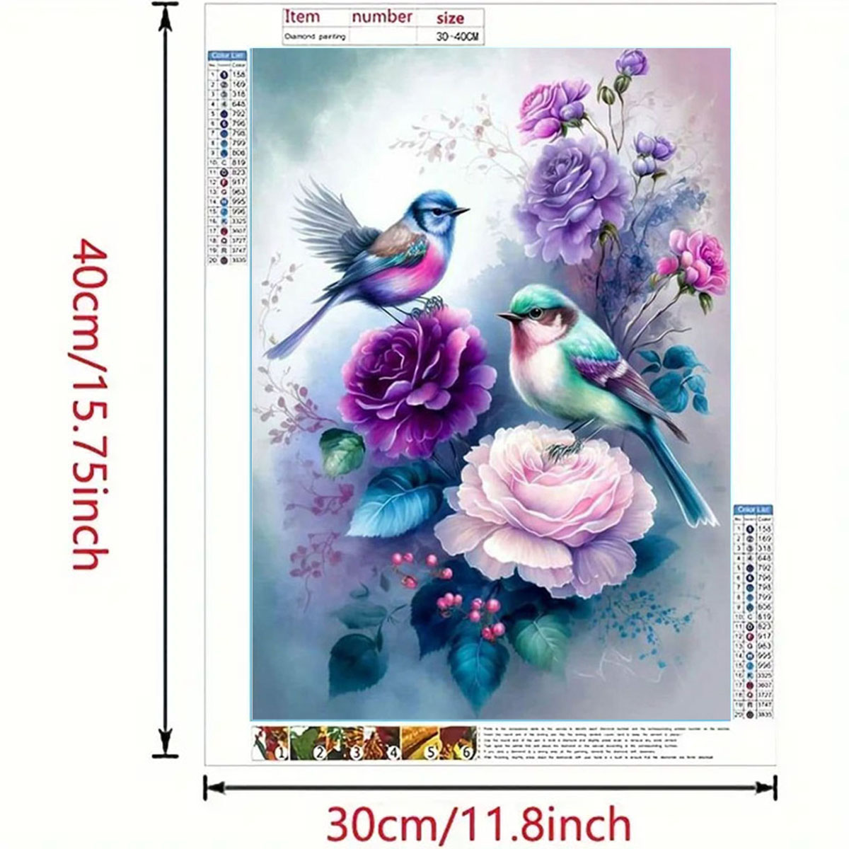 ชุดภาพเพชรลายดอกไม้และเสียงนก  - Art Craft Flower บทวิจารณ์และราคา