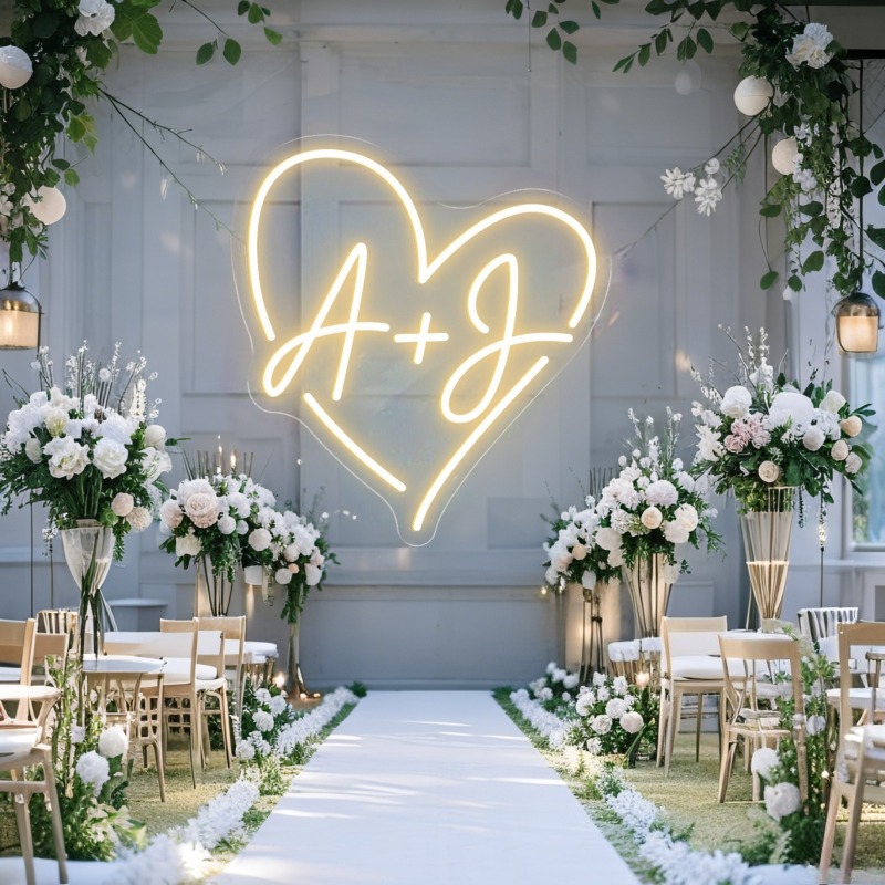 CUSTOM Initials หัวใจ LED Neon - Art Craft Christmas บทวิจารณ์และราคา