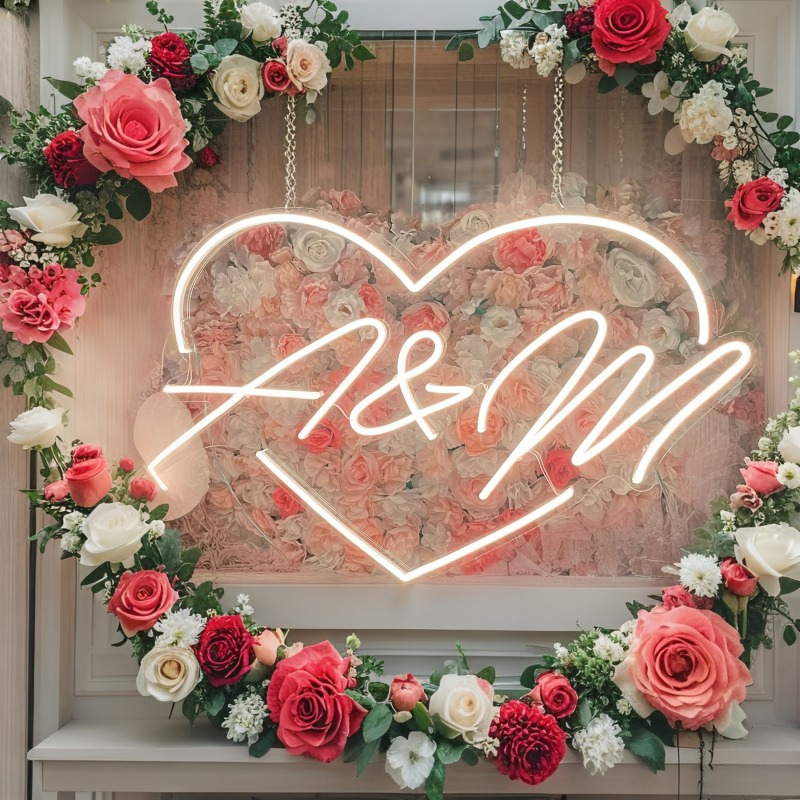 CUSTOM Initials หัวใจ LED Neon - Art Craft Christmas บทวิจารณ์และราคา