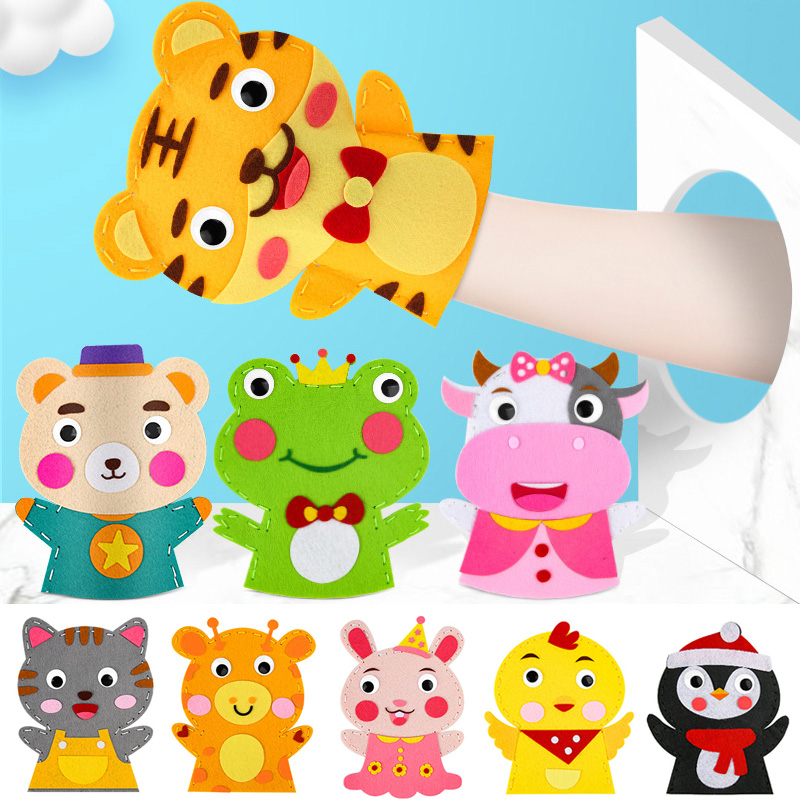 น่ารักการ์ตูนสัตว์หุ่นมือเด็ก  - Art And Craft Nature บทวิจารณ์และราคา