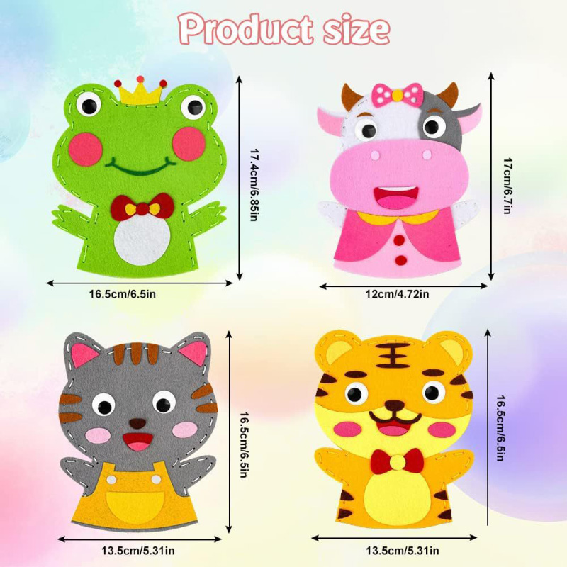 น่ารักการ์ตูนสัตว์หุ่นมือเด็ก  - Art And Craft Nature บทวิจารณ์และราคา