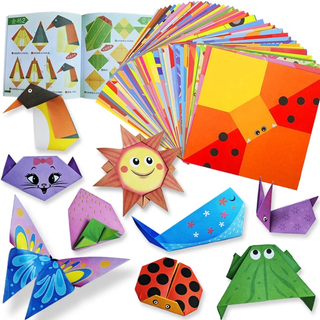 ชุดอุปกรณ์พับกระดาษโอริกามิใหม - Art Craft For Toddlers บทวิจารณ์และราคา