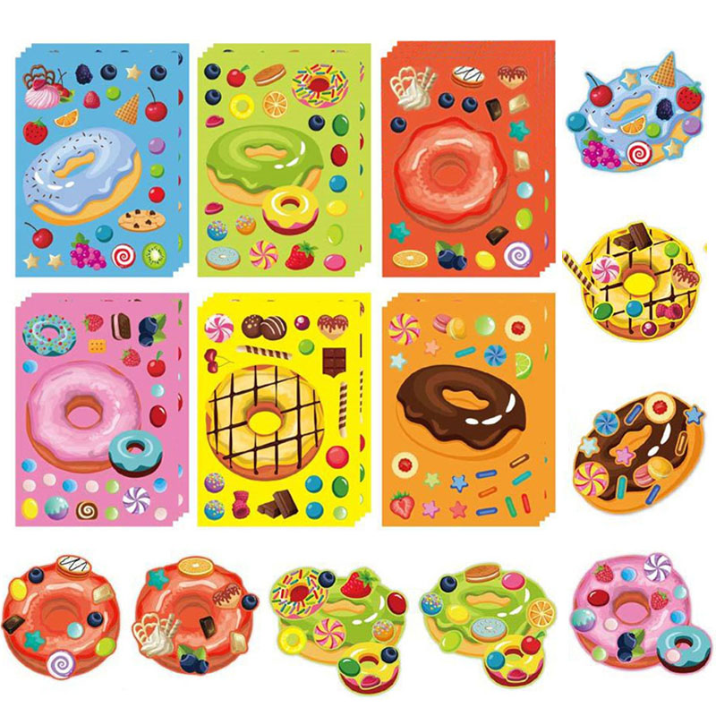 สติกเกอร์โดนัททำหน้าตัวละครสำห - Art Craft For Toddlers บทวิจารณ์และราคา